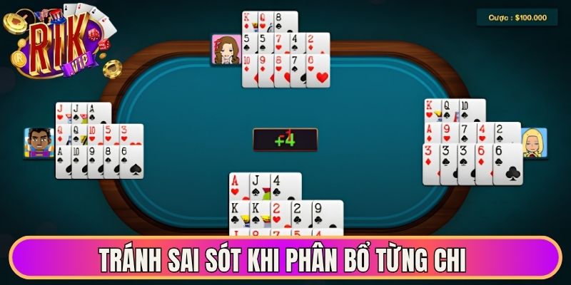 Mậu Binh Rikvip - Chinh Phục Những Thế Bài Với 13 Quân 3 Tránh sai sót khi phân bổ từng chi